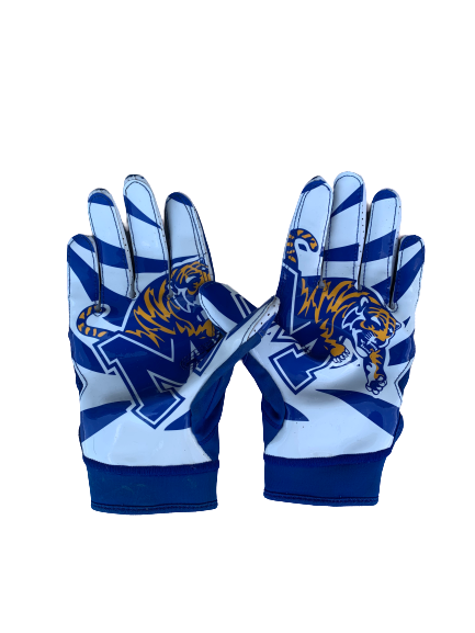 Kedarian Jones Memphis Football Nike Gloves (Size L)
