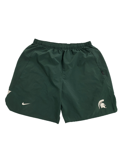 Elijah Collins Michigan State Football Team-Issued Shorts (Size XXL)