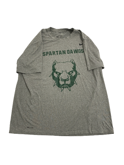 Elijah Collins Michigan State Football "Spartan Dawgs" Player-Exclusive T-Shirt (Size XXL)