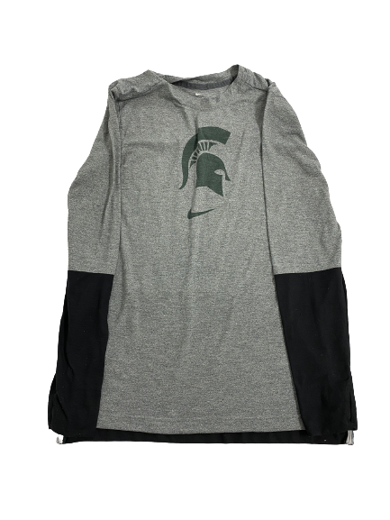 Elijah Collins Michigan State Football Team-Issued Long Sleeve Shirt (Size L)