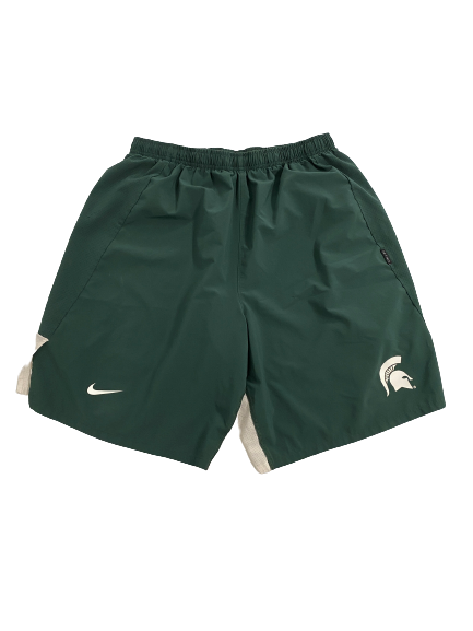 Elijah Collins Michigan State Football Team-Issued Shorts (Size XL)