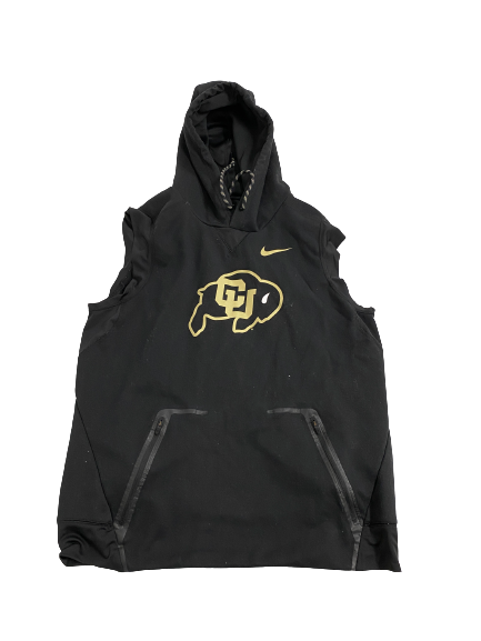 Maurice Bell Colorado Football Player-Exclusive Sleeveless Warm Up Hoodie (Size L)