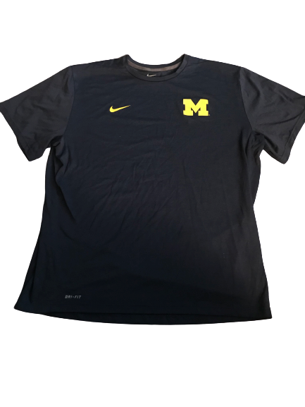 Tyrone Wheatley Jr. Michigan Team Issued Workout Shirt (Size XXL)