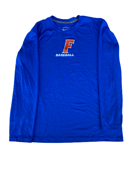 Jordan Butler Florida Baseball Team Issued Long Sleeve Workout Shirt (Size L)