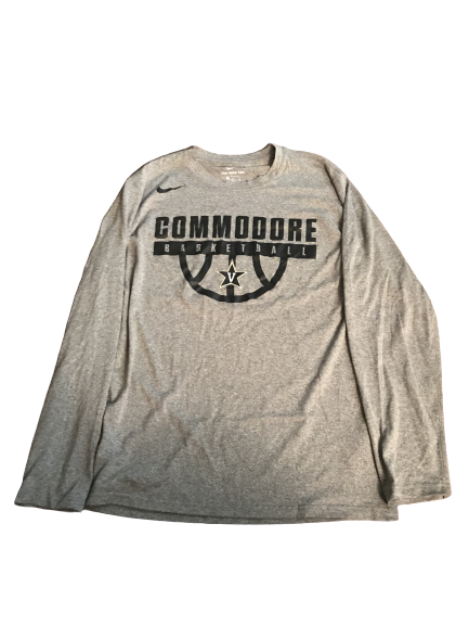 Riley LaChance Vanderbilt Basketball Team Issued Workout Shirt (Size L)