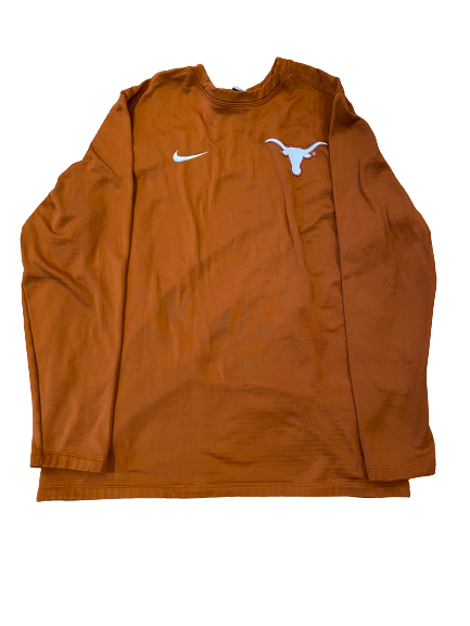 Tim Yoder Texas Football Team Issued Long Sleeve Thermal Crewneck (Size L)