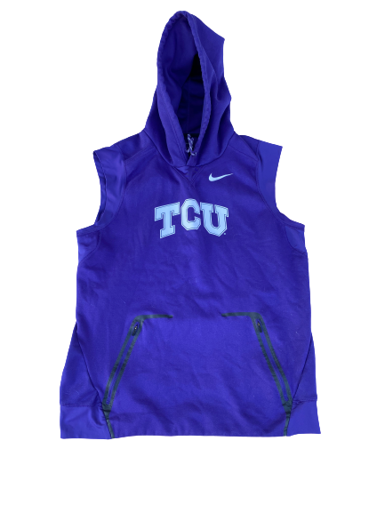 Desmond Bane TCU Team Issued Sleeveless Hoodie (Size L)
