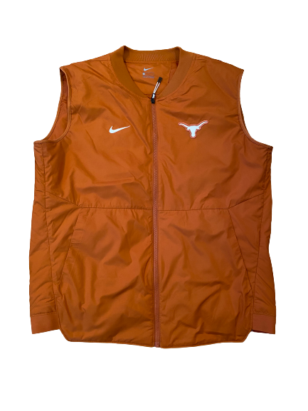 Tim Yoder Texas Football Team Issued Full-Zip Vest (Size L)