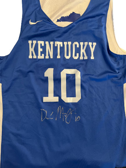 Davion Mintz Kentucky Basketball Player Exclusive SIGNED Practice Worn Reversible Jersey (Size L)
