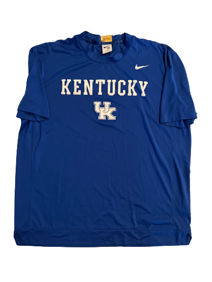 Davion Mintz Kentucky Basketball Team Exclusive Pre-Game Shooting Shirt with Gold Elite Patch (Size L)
