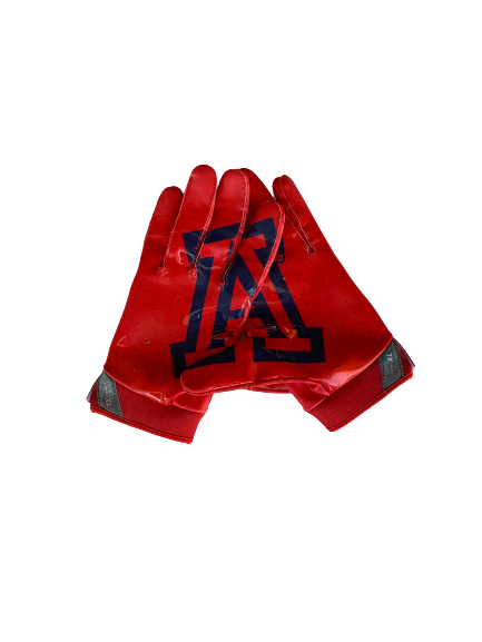 Malcolm Holland Arizona Football Nike Gloves (Size XL)