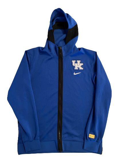Davion Mintz Kentucky Basketball Player Exclusive Pre-Game Warm-Up Jacket with Gold Elite Patch (Size L)