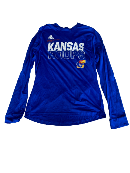 Marcus Garrett Kansas Basketball Team Issued Long Sleeve Shirt with 