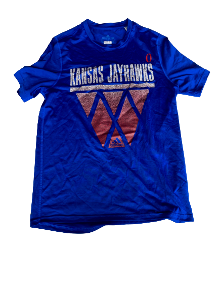 Marcus Garrett Kansas Basketball Team Issued Workout Shirt with 