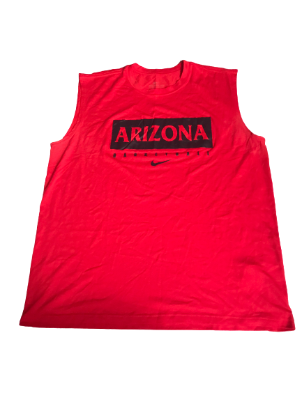 Jake DesJardins Arizona Basketball Team Issued Sleeveless Workout Shirt (Size XL)
