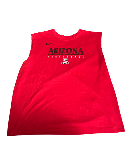 Jake DesJardins Arizona Basketball Team Issued Sleeveless Workout Shirt (Size XXL)