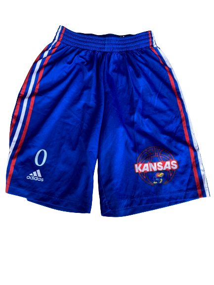 Marcus Garrett Kansas Basketball Player Exclusive Practice Shorts (Size M)