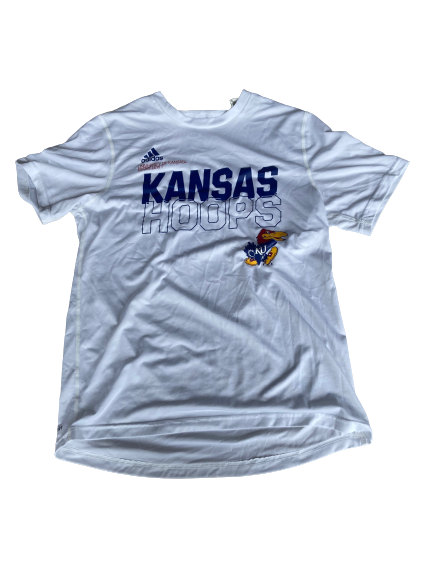 Marcus Garrett Kansas Basketball Team Issued Workout Shirt with 