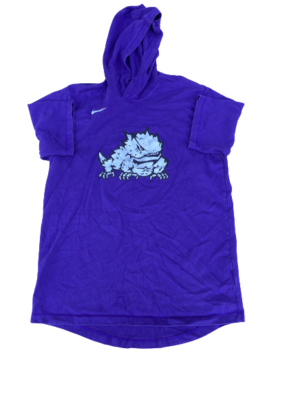 Desmond Bane TCU Team Issued Short Sleeve Hoodie (Size L)