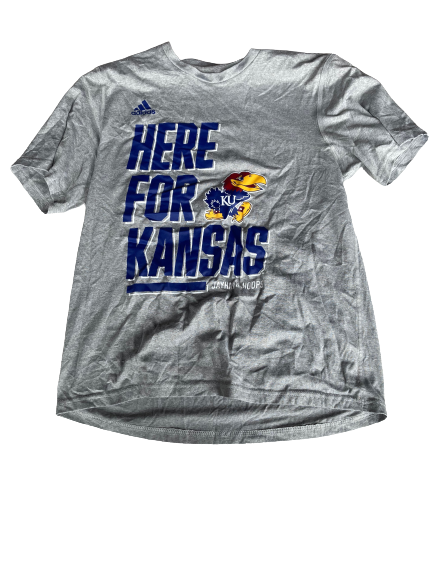 Marcus Garrett Kansas Basketball Team Issued Workout Shirt (Size S)