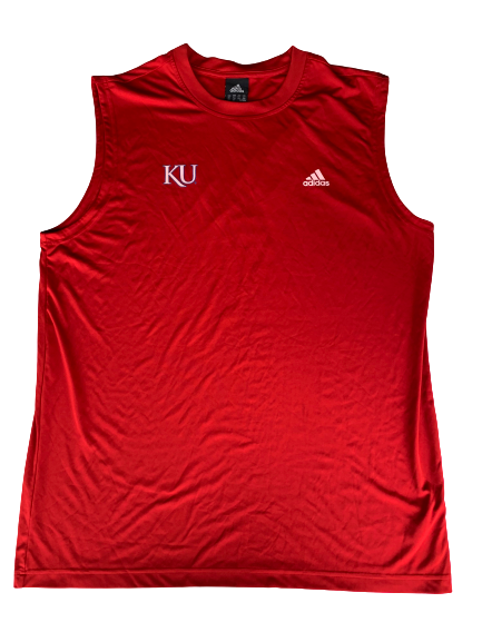 Tyshawn Taylor Kansas Adidas Workout Tank With Number (Size XLT)