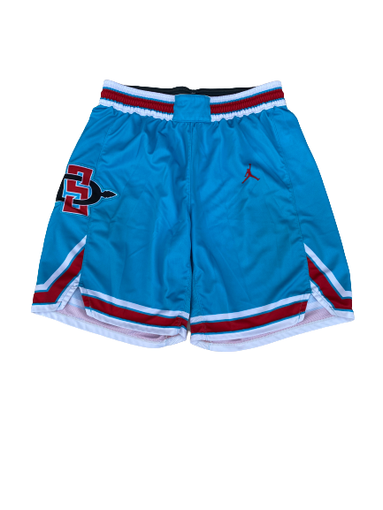Jordan Schakel San Diego State Basketball Game Worn Limited Edition Shorts (Size M)