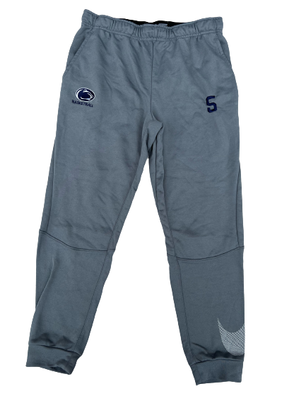 Jamari Wheeler Penn State Basketball Team Issued Travel Sweatpants with Number (Size M)