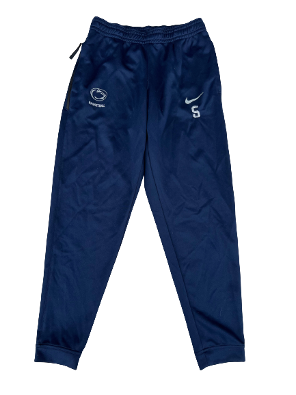 Jamari Wheeler Penn State Basketball Team Issued Travel Sweatpants with Number (Size M)