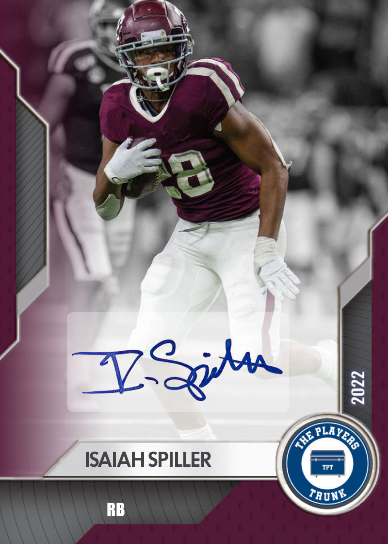 Isaiah Spiller SIGNED 1st Edition 2022 Trading Card *RARE* Color Match (