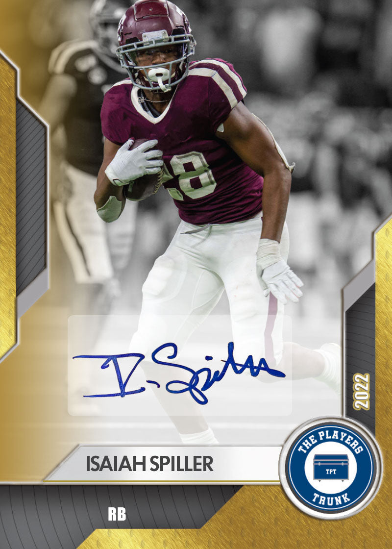 Isaiah Spiller SIGNED Limited Gold Variation 1st Edition 2022 Trading Card (