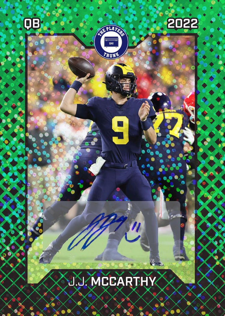 J.J. McCarthy SIGNED 1 of 1 2022 Trading Card (