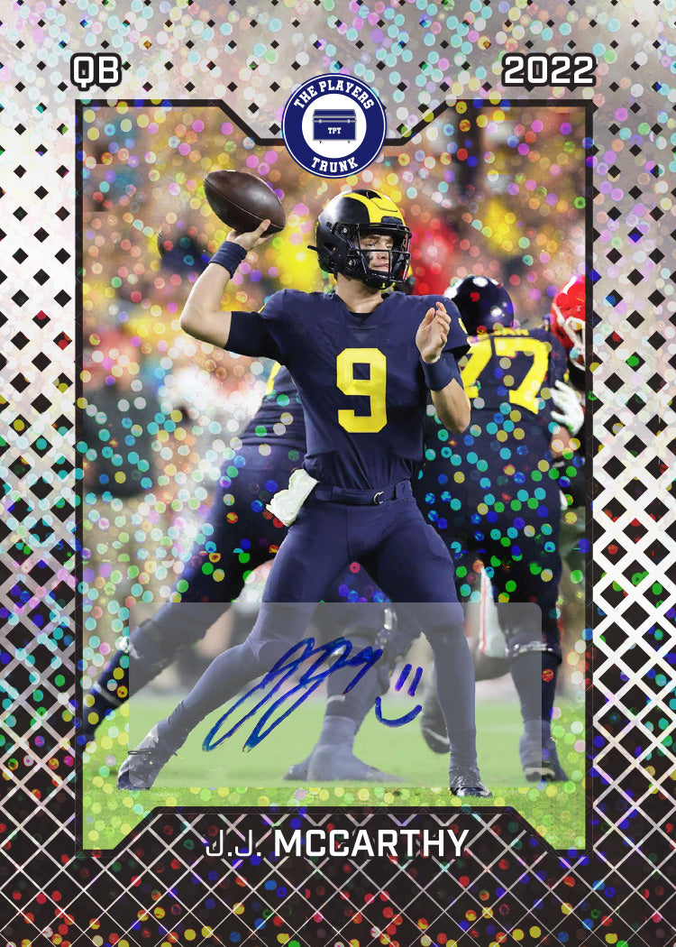 J.J. McCarthy SIGNED 1 of 1 2022 Trading Card (