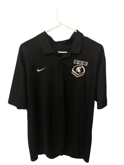 Kyle Ahrens Michigan State PE Armed Forces Classic Game NIKE Polo Shirt
