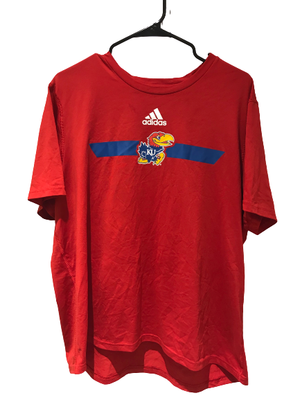 Lot of (2) Kansas Football Team Issued Shirts (Size XL)