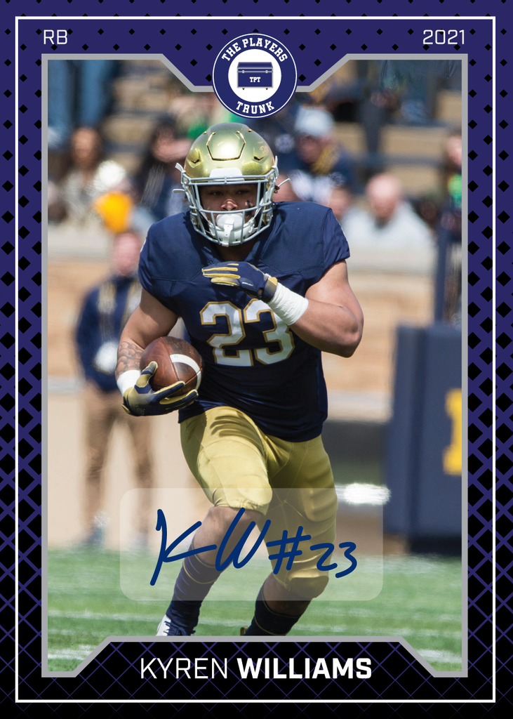 KYREN WILLIAMS Signed Notre Dame Fighting Irish Throwback Green Footba –  Forever Young Sports Cards