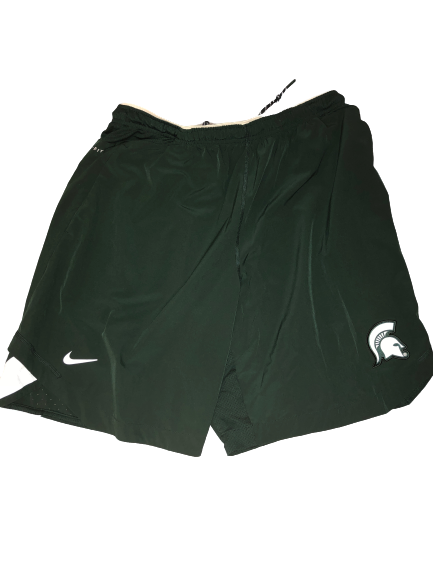Kyle Ahrens Michigan State Basketball Team Issued NIKE Workout Shorts
