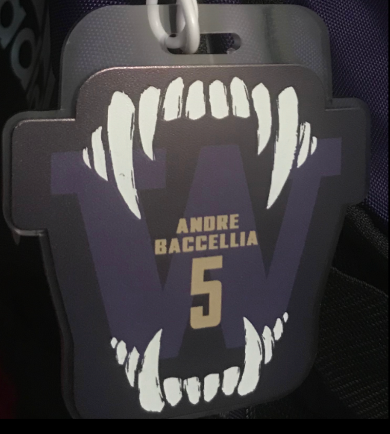 Andre Baccellia Washington Team Issued Backpack With Travel Tag