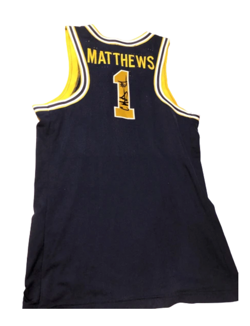 Charles Matthews 2018-2019 Yellow Jordan Game Worn Jersey & 2016-2017 Blue Jordan Team Issued Jersey