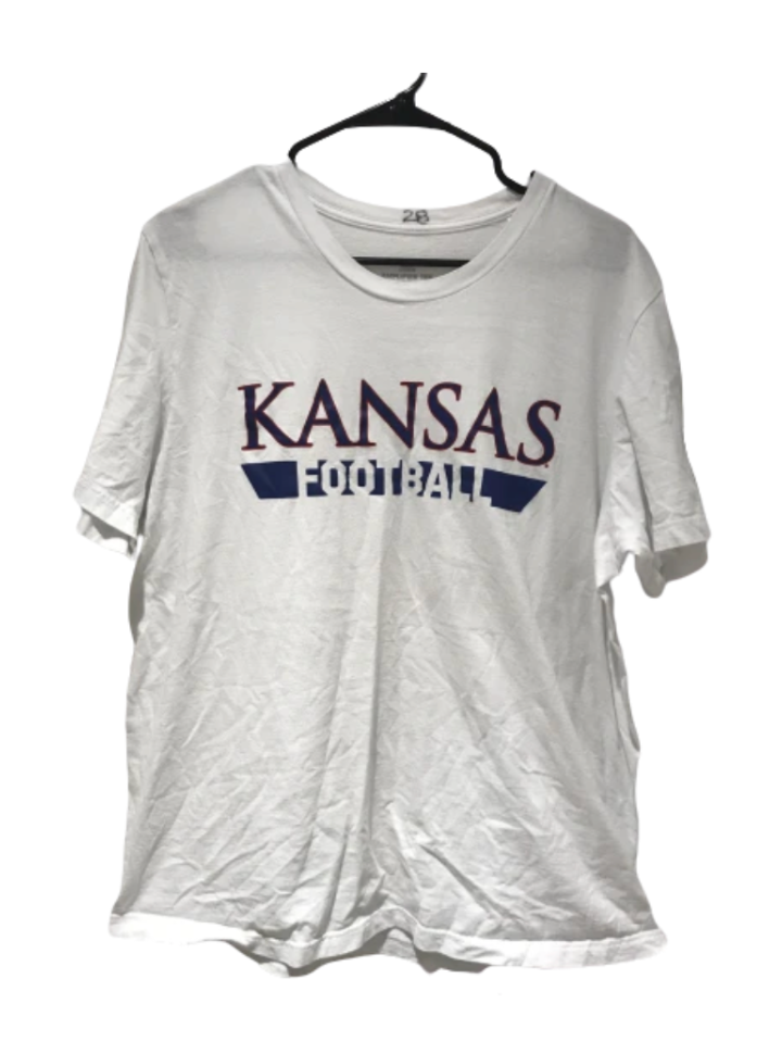 Lot of (2) Kansas Football Team Issued Shirts (Size XL)