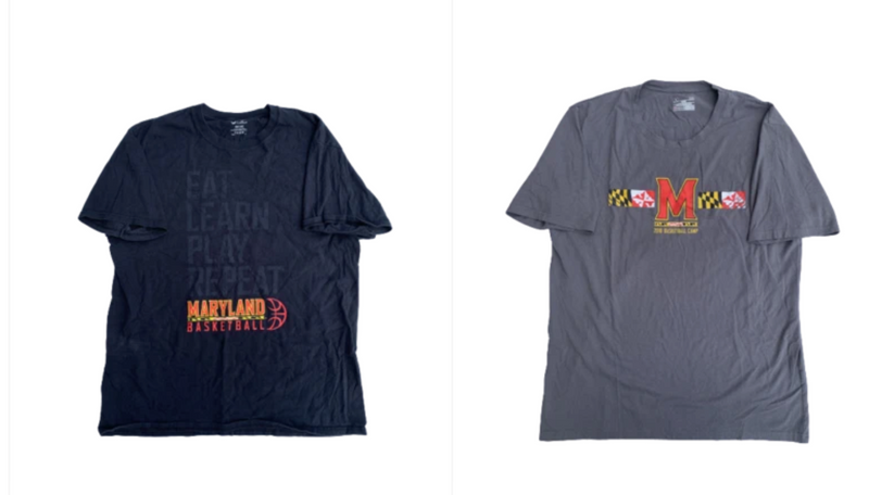 Lot of (2) Maryland Basketball T-Shirt (Size L)