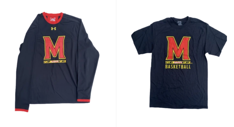 Lot of (2) Maryland Under Armour Workout Shirts