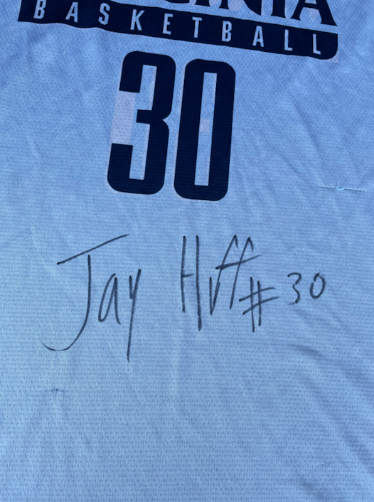 Jay Huff Virginia Basketball SIGNED Player Exclusive Reversible Practice Jersey (Size L)