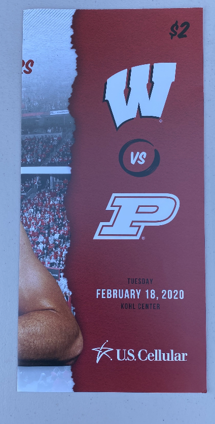 Nate Reuvers Wisconsin Basketball Signed Game Program