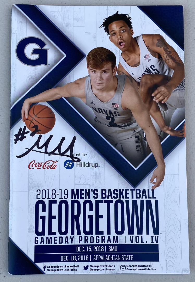 Mac McClung Autographed Georgetown Basketball Game Program