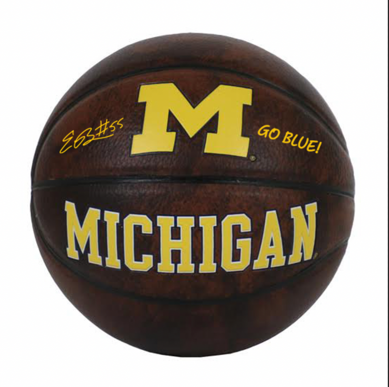 Eli Brooks SIGNED Michigan Mini Basketball *Pre-Sale*