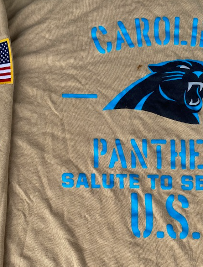 Greg Dortch Carolina Panthers Team Issued Long Sleeve Workout Shirt (Size XL)