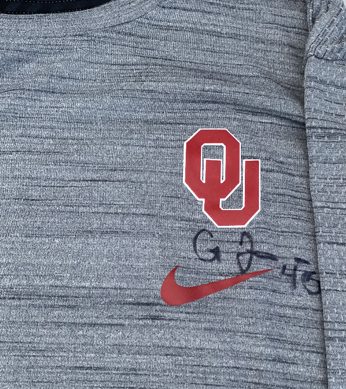 Giselle Juarez Oklahoma Softball SIGNED Long Sleeve Workout Shirt (Size XL)