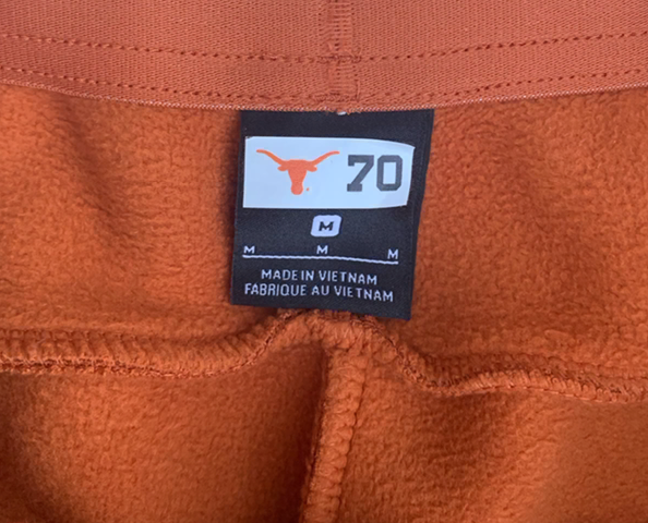 Ryan Bujcevski Texas Football Team Issued Travel Sweatpants with Player Tag (Size M)