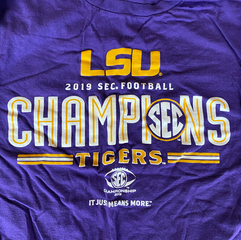 Andre Anthony LSU Football 2019 SEC Champions T-Shirt (Size XL)