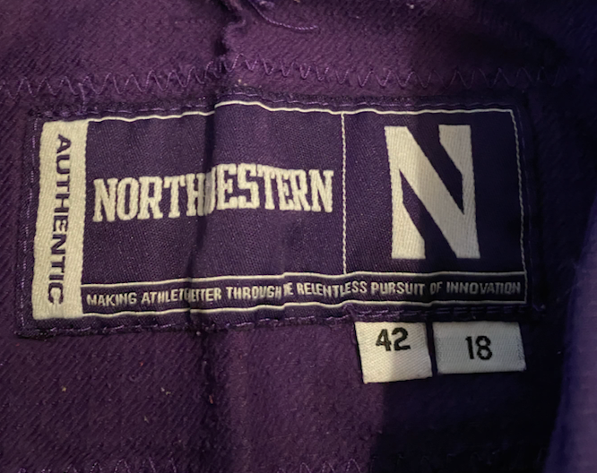 Kyric McGowan Northwestern Football Game Worn 2018 Jersey (Size 42)